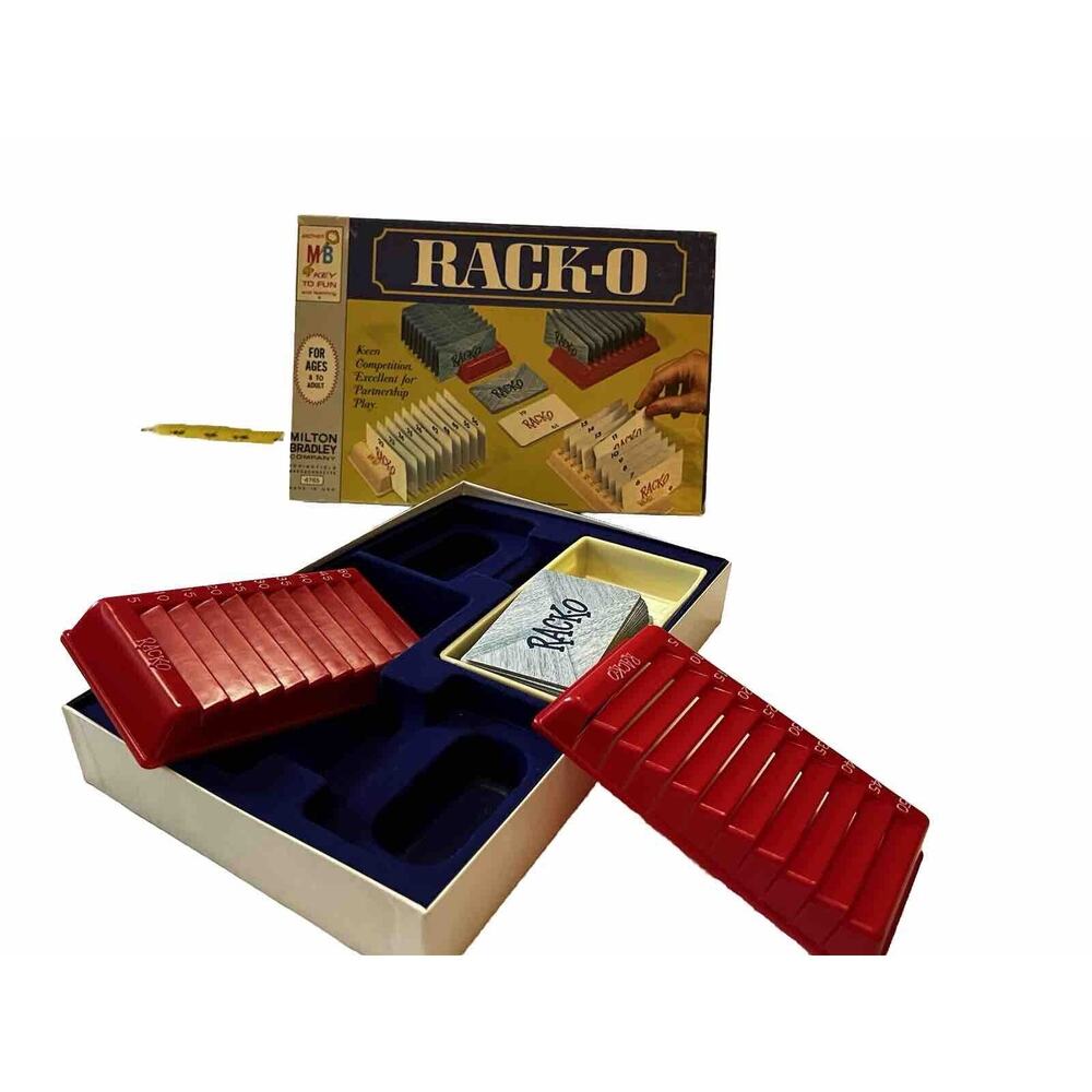 VINTAGE Rack-O Card Board Game COMPLETE Milton Bradley 1966 Racko Numbers Rare